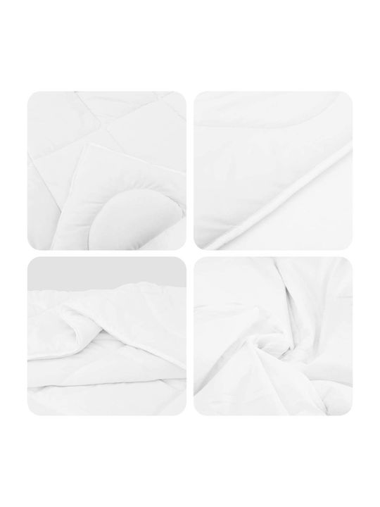 vidaXL Duvet Cover Set Single with Pillowcase 135x200 White