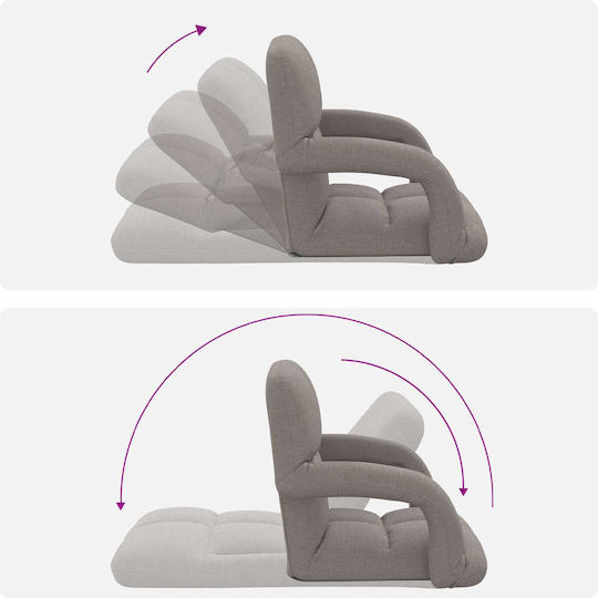Multifunctional Bean Bag Chair Taupe 58x62x58cm