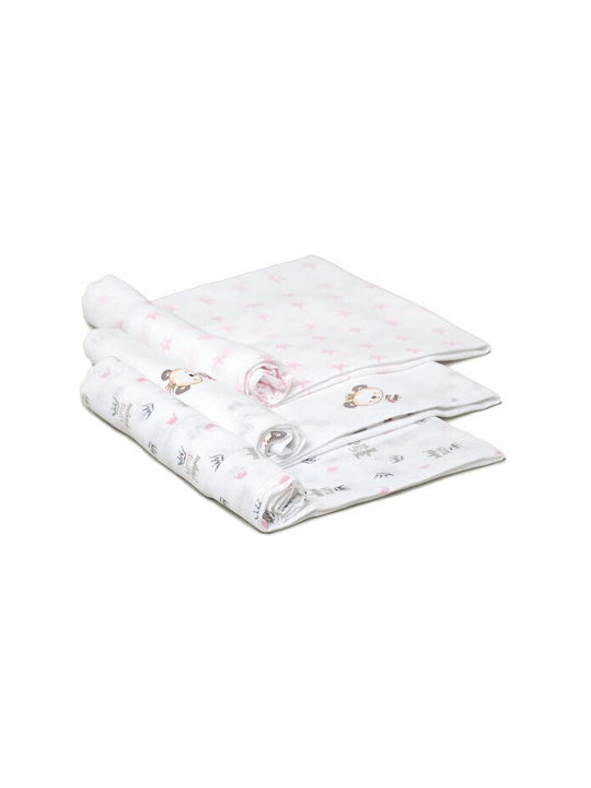 Interbaby Πάνες Αγκαλιάς Γκρι 80x80εκ. 3τμχ