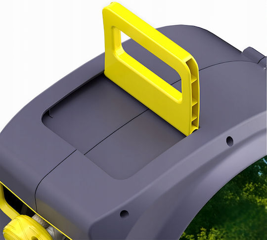 Anvelopă Automată Furtun Grădină Zola Montat Pe Perete 30 M 1/2" Sistem Blocare Retragere Automată 51 X 26 X 40 Cm Gri Galben