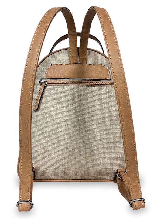 Women's Backpack Bag Oval Nomade Beige