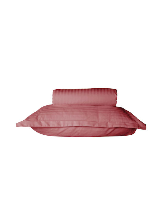 Nef-Nef Homeware Σετ Παπλωματοθήκη Βαμβακερή Υπέρδιπλη με 2 Μαξιλαροθήκες 240x220cm Elements Bordo