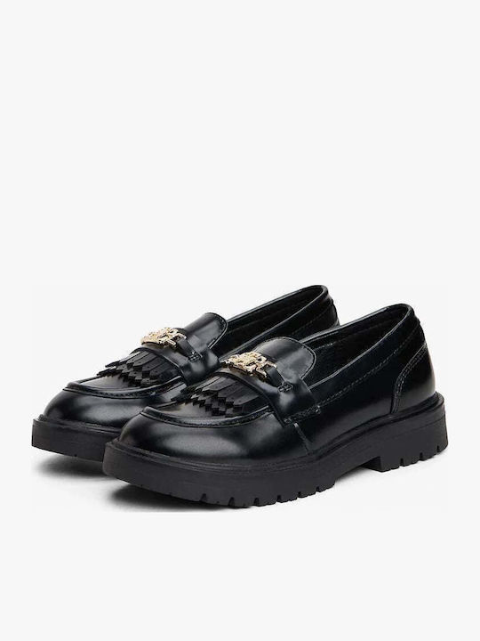 Mocasini Dama Loafers în Culoare Neagră