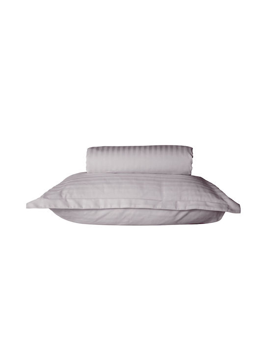 Nef-Nef Homeware Σετ Παπλωματοθήκη Βαμβακερή Υπέρδιπλη με 2 Μαξιλαροθήκες 240x220cm Elements Grey