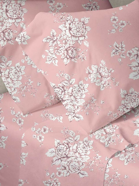 Sunshine Παπλωματοθήκη Μονή 170x250 Menta Εμπριμέ 960 Pink