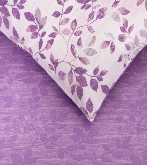 Kocoon Duvet Cover Set Single with Pillowcase 165x245 Fall Lilac