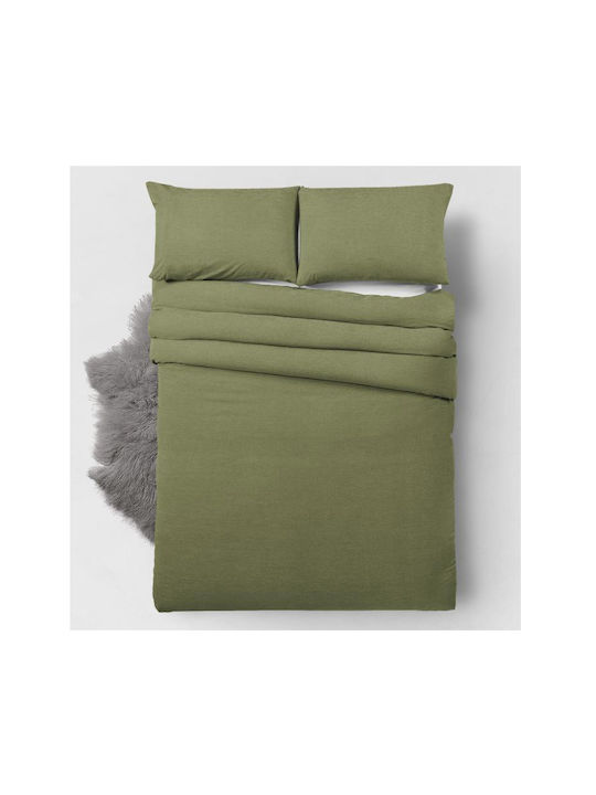 Zensation Bettbezug-Set Einzelbett mit Kissenbezug 140x220 Bamboo Green