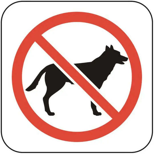 Sticker 12 X 12 Cm Preventa "forbidden Pets"