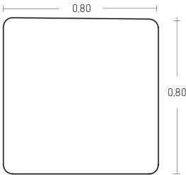 Iron Curved PMICL8080-BR Квадратно Led Touch 80x80cm Бронзов