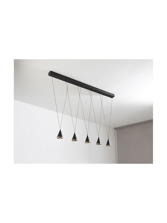 Adjustable Black LED Ceiling Light With Warm White Light