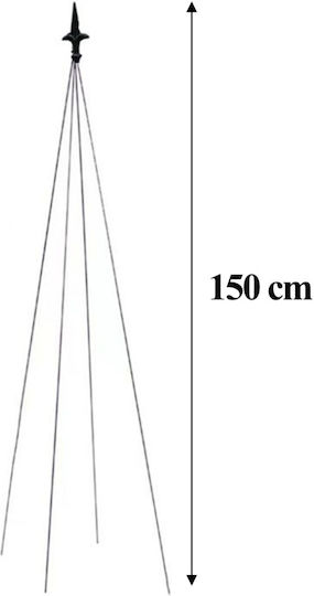Suport Metalic Pentru Flori Cățărare Plantă Zola Oțel 150 Cm Negru