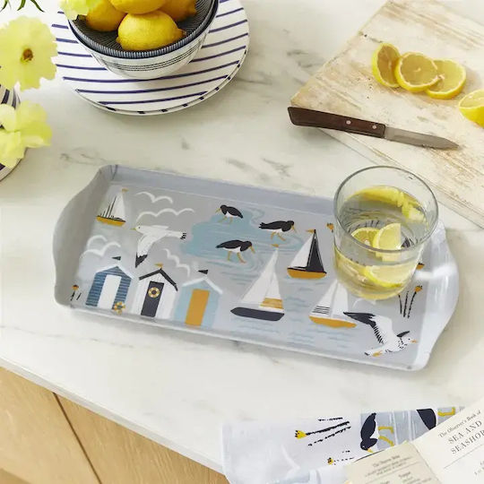 Ulster Weavers Seashore Melamine Gray Serving Platter 38.7x16.7cm