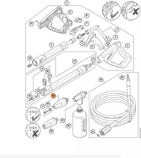 Rotating Nozzle O 1.01 Mm Red 220-250v Stihl 4950-500-1603