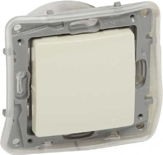 Legrand Niloe Niloe Wasserdichter Vertiefter Elektrischer Wandtaster Ecru