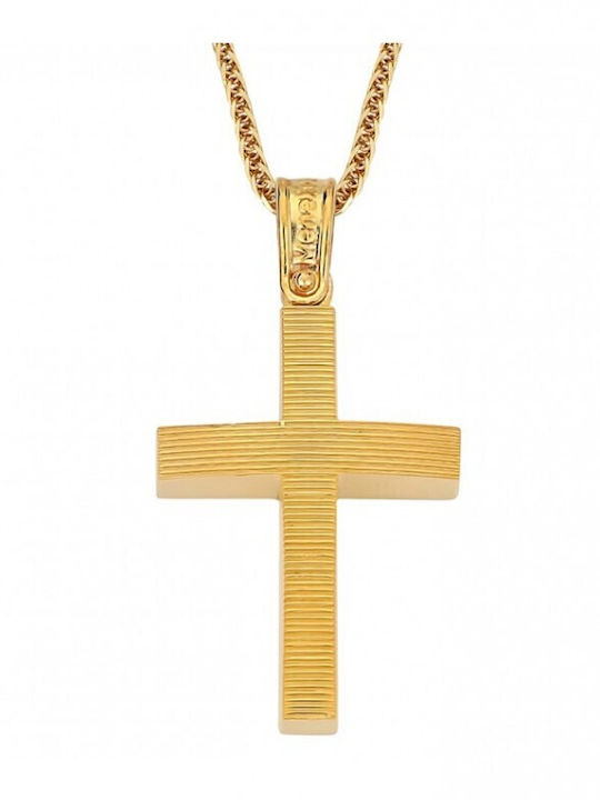 Verorama Men's 14K Gold Cross Without Chain