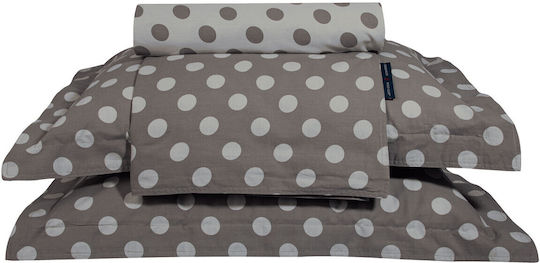 Greenwich Polo Club Duvet Cover Set Cotton Queen with 2 Pillowcases 220x240 2142 Gray