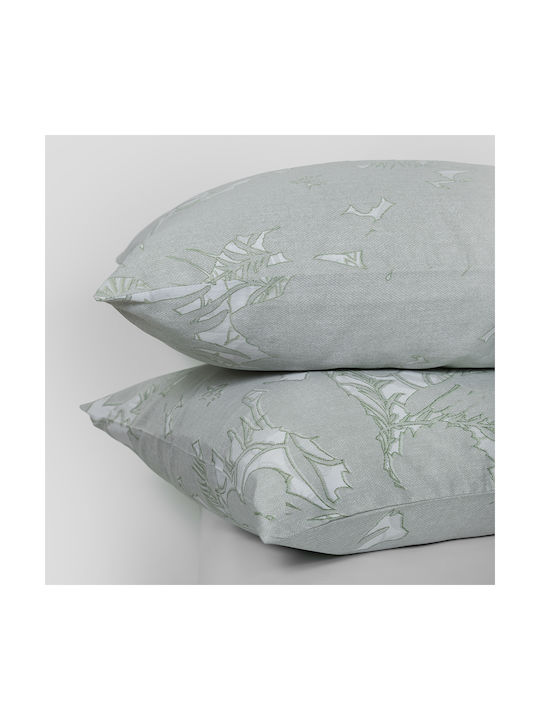 Naf Naf Diamond Σετ Μαξιλαροθήκες Amethyst Green 50x70εκ.