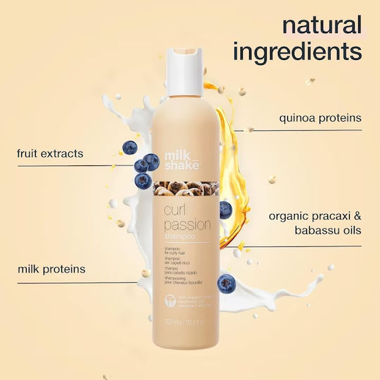 Milk Shake Curl Passion Σαμπουάν Αναδόμησης/Θρέψης & Ενυδάτωσης για Σγουρά Μαλλιά 300ml