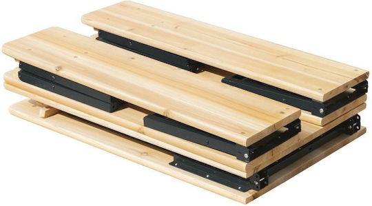 Τραπέζι Εξωτερικού Χώρου Πτυσσόμενο Black 180x60x75εκ.