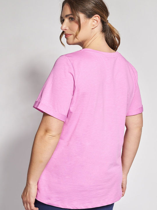 Bluza Damă Polo Mâneci Scurte Roz