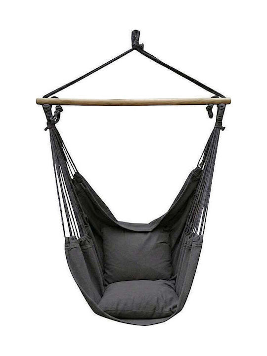 Saska Garden Brasilianische Stoffhängematte mit schwarzem Gestell 100x130cm