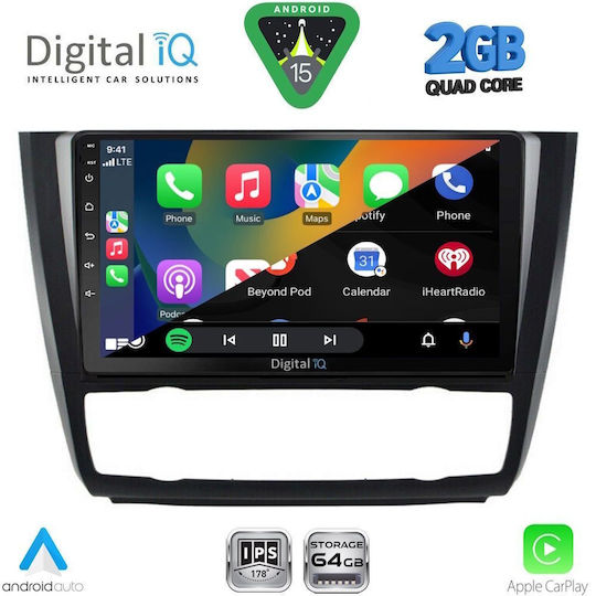 Digital IQ Ηχοσύστημα Αυτοκινήτου για BMW Σειρά 1 2004-2013 με Clima (Bluetooth/USB/WiFi/GPS/Apple-Carplay/Android-Auto) με Οθόνη Αφής 9"