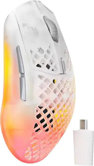 SteelSeries Aerox 3 Wireless Gen 2 Wireless RGB Gaming Mouse 26000 DPI Ghost
