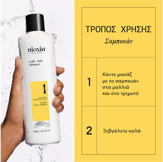 Nioxin Scalp & Hair Sampon De Par Împotriva Căderii Părului 300ml