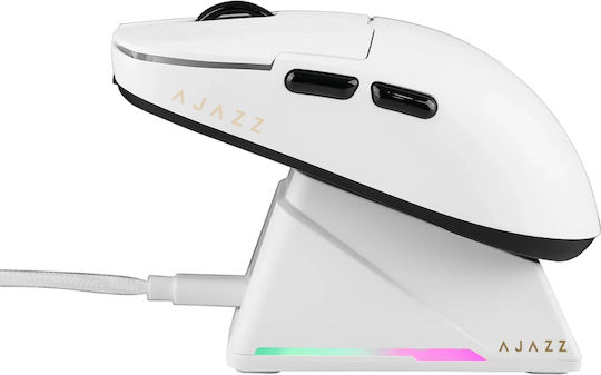 Ajazz AJ159 Apex Kabelloses Gaming Maus 42000 DPI Weiß