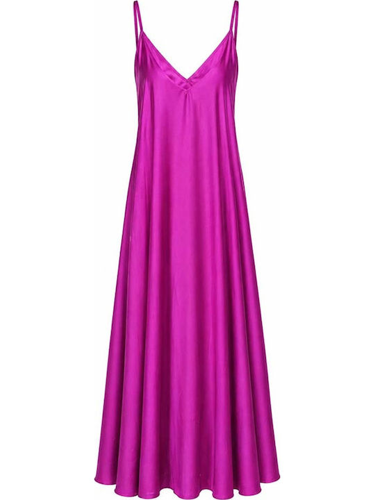 Satin Wedding - Christening Dress Fuchsia