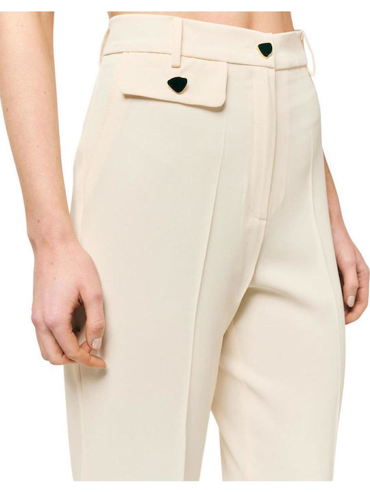 Women's Ecru Suit in Straight Leg