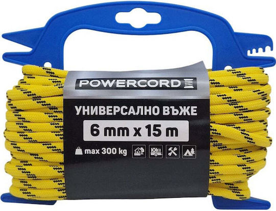Suport Lat De Frânghie Powercord 6 Mm 15 M Galben