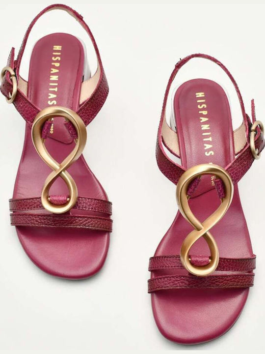 Leather Sandals Fuchsia
