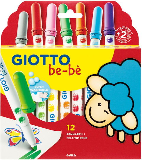 Giotto Giotto Zeichenstifte 5mm Waschbar Set 12 Farben