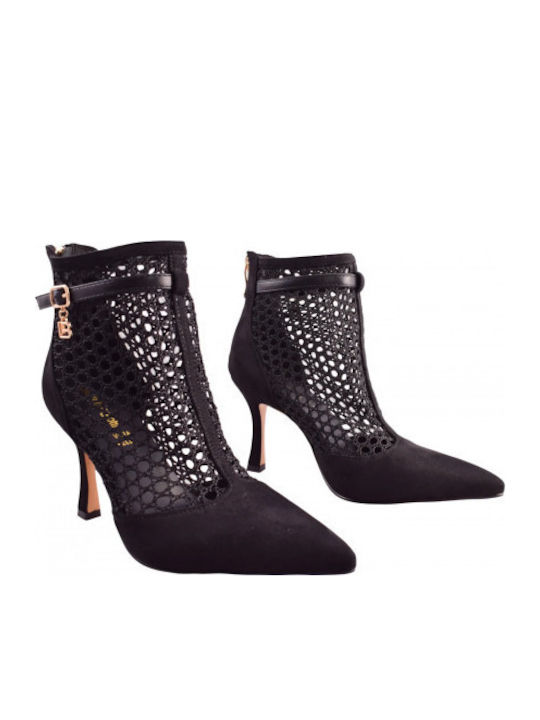 Stiefeletten Damen mit Absatz Schwarz