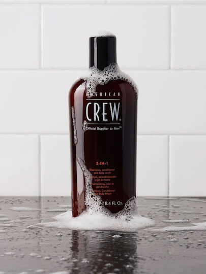 American Crew 3 In 1 Sport Edition Σαμπουάν για Όλους τους Τύπους Μαλλιών 250ml