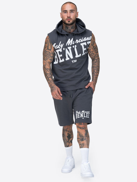 Men's Anthracite White Bermuda