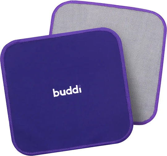 Buddi Fresh Cleaning Cloth Double-Sided Microfiber Wipes for Screen and Glass Cleaning Purple