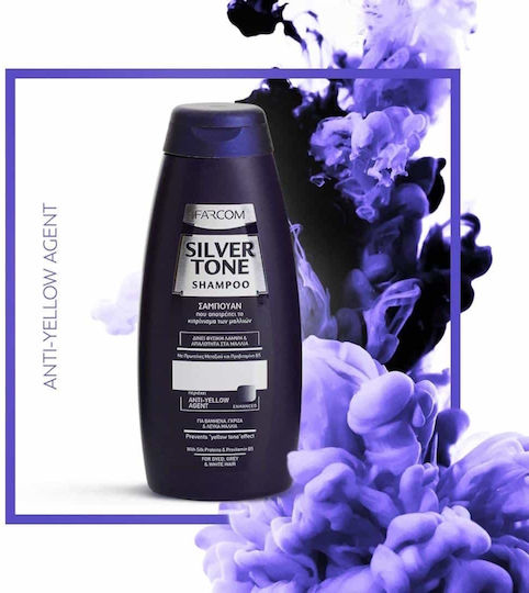 Farcom Silver Tone Σαμπουάν Διατήρησης Χρώματος & Λάμψης για Όλους τους Τύπους Μαλλιών 300ml
