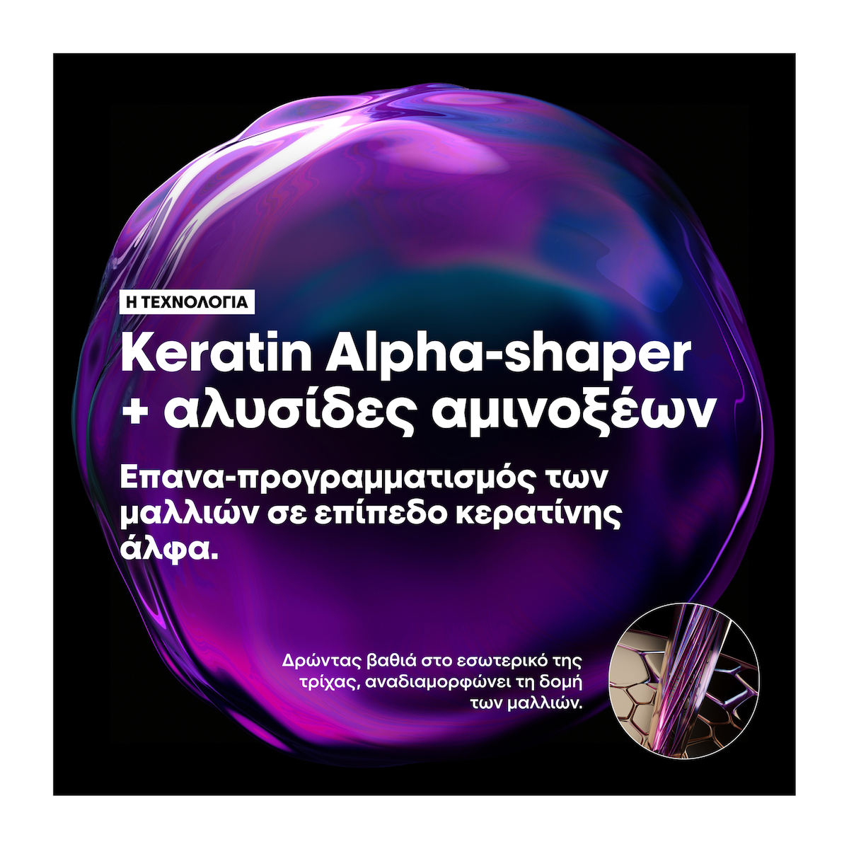 L'Oréal Professionnel Keratin Alpha Sleek Σαμπουάν Αναδόμησης/Θρέψης & Όγκου 1500ml