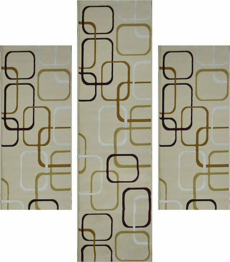 Sprintzio Schlafzimmer-Teppichsets Beige 522/X 3 Stück