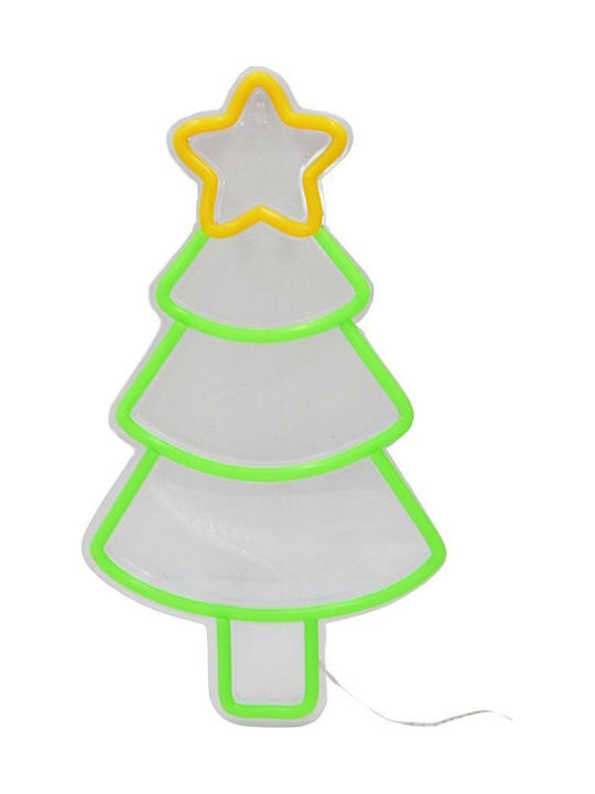 Koopman Christmas Illuminated Decorative Figurine Green 23x22x1cm