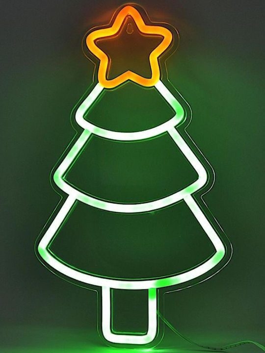 Koopman Christmas Illuminated Decorative Figurine Green 23x22x1cm