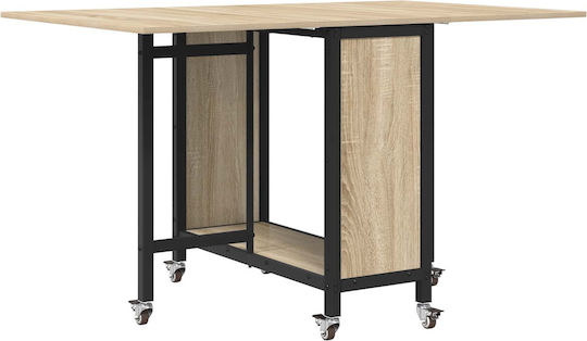 Трапезна Маса Дървена Бежова 130x80x76.5см
