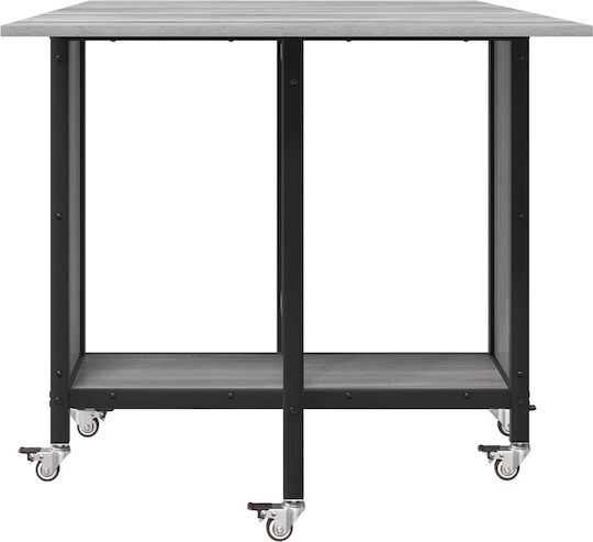 Трапезна Маса Дървена Сива 130x80x76.5см
