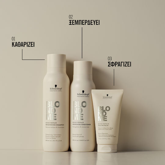 Schwarzkopf Blondme Sampon De Par Reconstrucție/Hrană Și Hidratare Pentru Păr Deteriorat 300ml