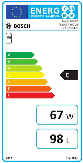 Bosch Încălzitor de Apă 30l Sticlă Vertical 1.2kW