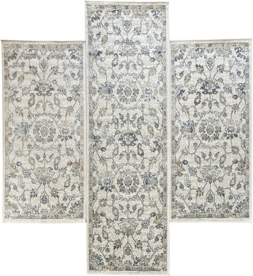 Ragolle 84017-6262 Seturi de Covoare pentru Dormitor Visconti Bej 84017-6262 3 Bucăți