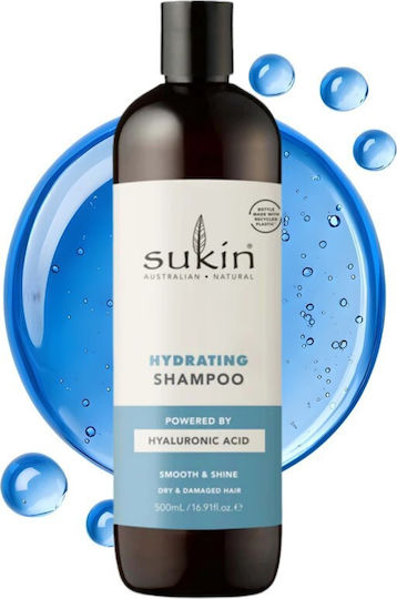 Sukin Naturals Natural Hydrating Σαμπουάν Αναδόμησης/Θρέψης & Ενυδάτωσης για Όλους τους Τύπους Μαλλιών 500ml
