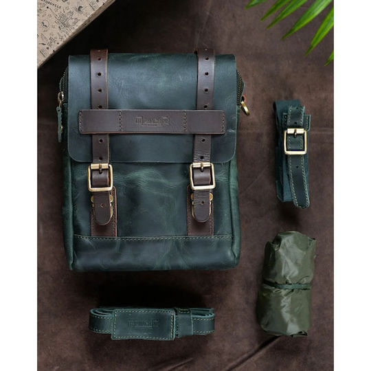 Trip Machine Motorrad-Tanktaschen Lederne 4.4lt Waldgrün